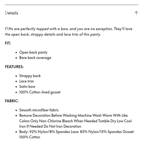 Cacique 22/24 Open Back Lace Panty - Picture 7 of 9